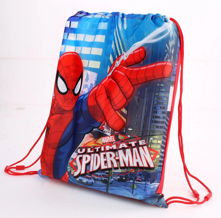 Worek szkolny na buty Spiderman 0162 Człowiek Pająk szklane domy