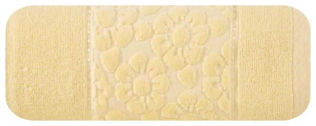 Ręcznik Gabi 50x90 żółty jasny 500 g/m2 kwiatki Eurofirany