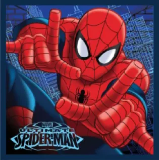 Ręcznik magiczny 30x30 Spiderman C 2164 Człowiek Pająk wieżowce