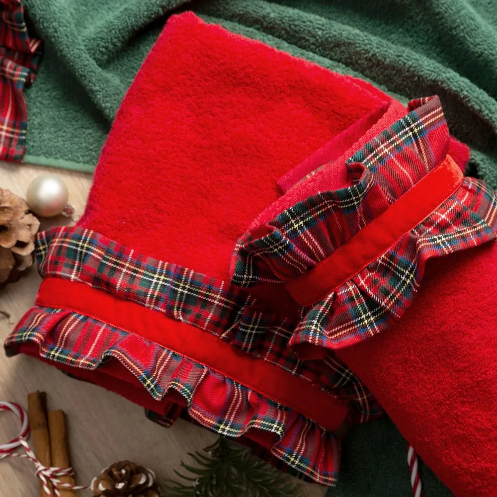 Ręcznik 50x90 Santa 1 czerwony            świąteczny frotte Eurofirany