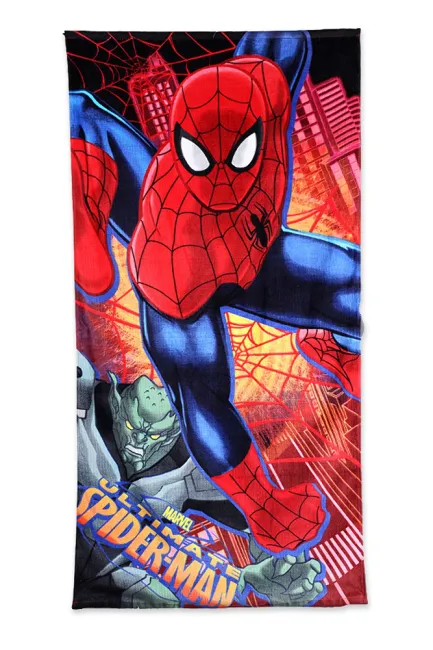 Ręcznik plażowy 70x140 Spiderman 3127 Człowiek Pająk Villain dziecięcy