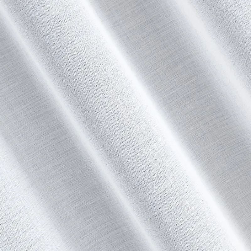Firana gotowa lana na taśmie 140x270 cm biały