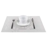 Podkładka na stół 30x45 Snow srebrna pod  talerze