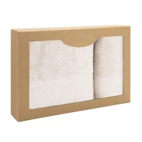 Komplet ręczników 2 szt Solano kremowy    w pudełku Darymex