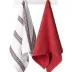 Ręcznik kuchenny 38x63 czerwony biały pasy frotte komplet 2 szt. Bobby 5 bawełniany