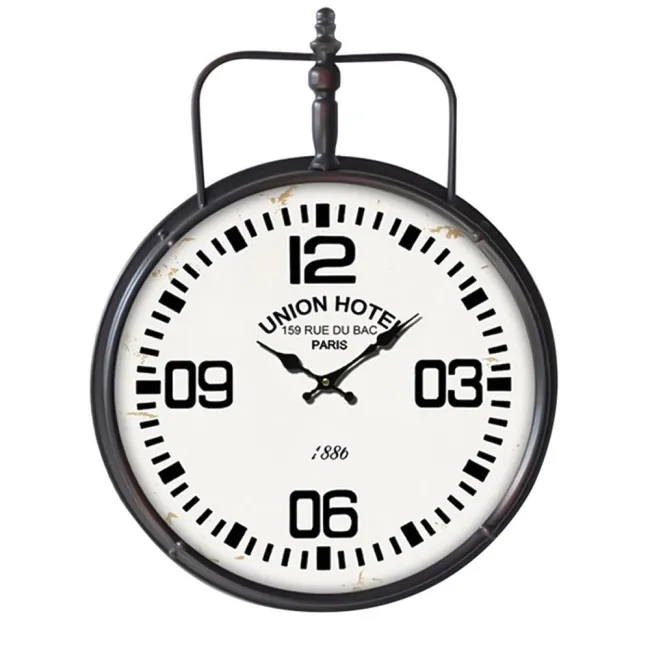 Zegar ścienny 45x59x6 Remi 01 Vintage metalowy fin de siecle Paryż