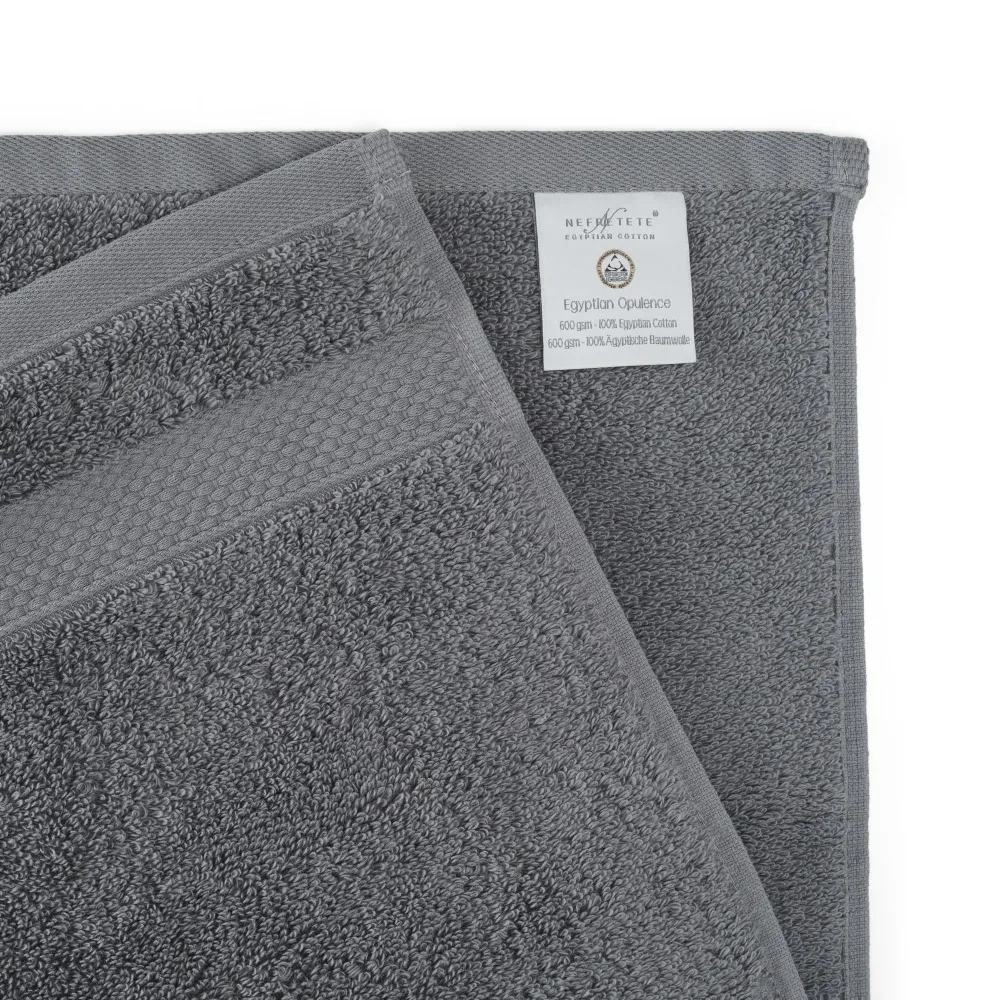 Ręcznik Opulence 50x100 antracytowy       z bawełny egipskiej 600 g/m2 Nefretete