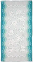 Ręcznik Flora Ocean 50x100 turkusowy      bawełniany frotte 380 g/m2 Greno