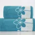 Ręcznik Paloma 2 50x100 aqua turkusowy  kwiatki 450g/m2 Greno