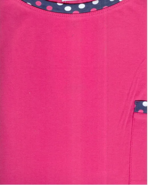 Piżama damska długa 555 M amarantowo granatowa 2 Luna- Zdjęcie przedstawia kolor koszulki