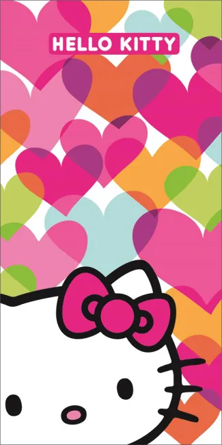 Ręcznik dziecięcy 75x150 Hello Kitty 4015 kotek Mimi Love 360 g/m2 bawełniany
