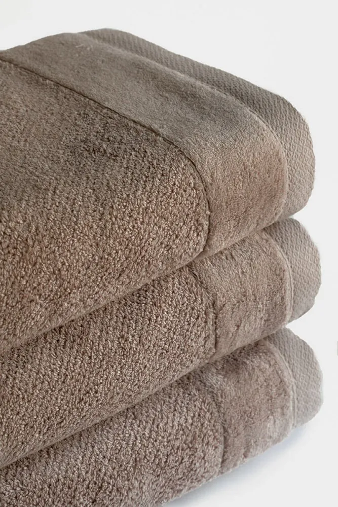 Ręcznik Vito 100x150 beżowy taupe frotte  bawełniany 550 g/m2