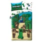 Pościel bawełniana 140x200 Minecraft gra niebieska zielona poszewka 70x90 Kids 12 Halantex