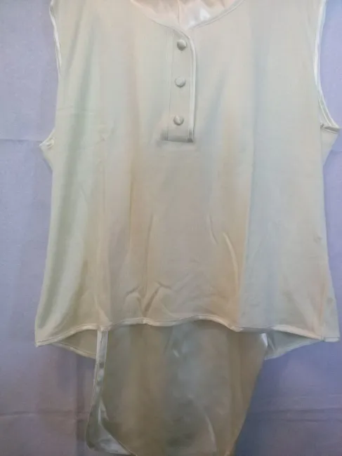 Piżama damska krótka satynowa 113 rozmiar L kremowa z wiskozą 