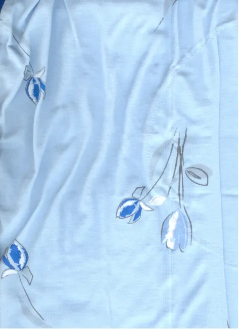 Szlafrok damski krótki bawełniany Jagoda M niebieski