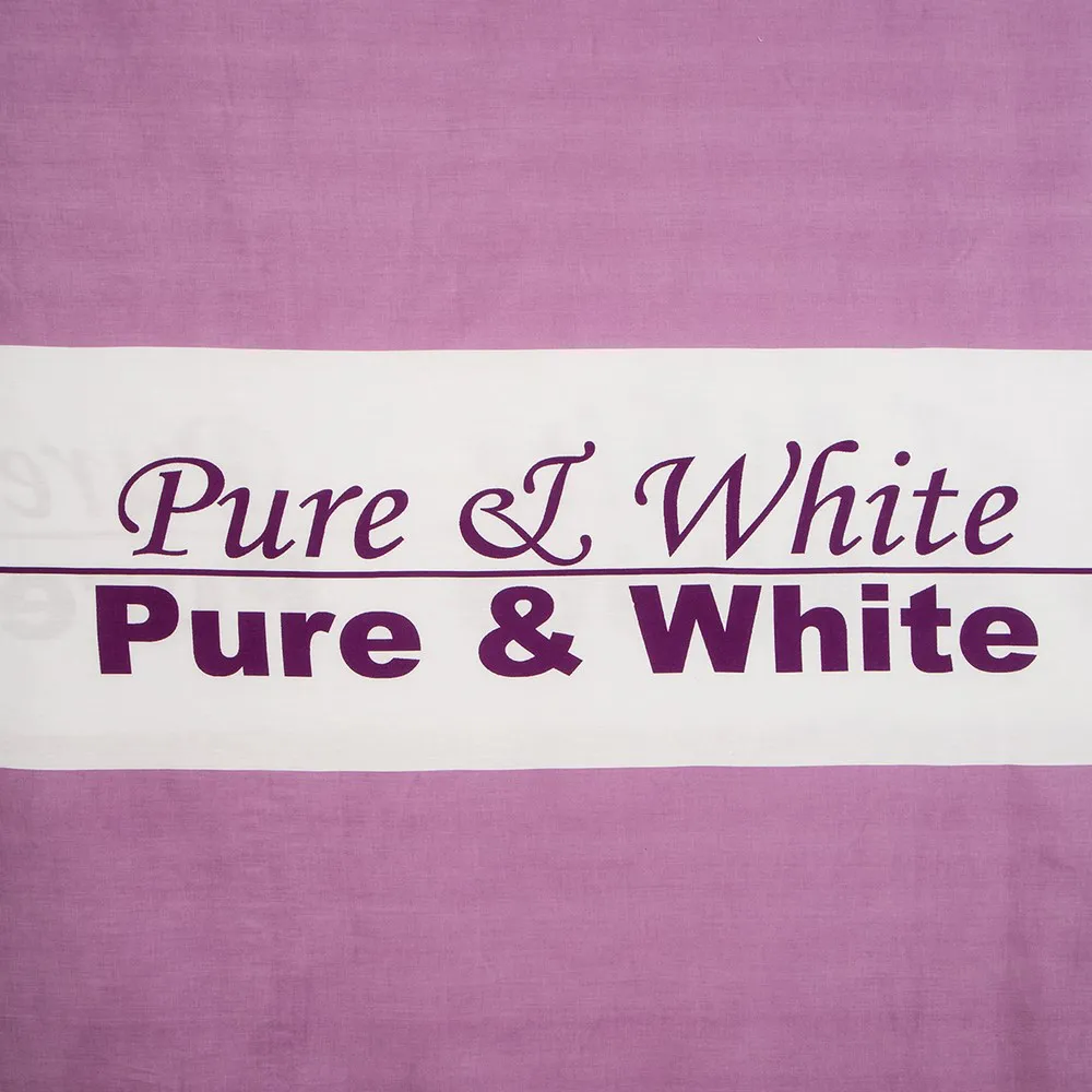 Pościel satynowa 160x200 Candy Pure White biała liliowa Modern Line
