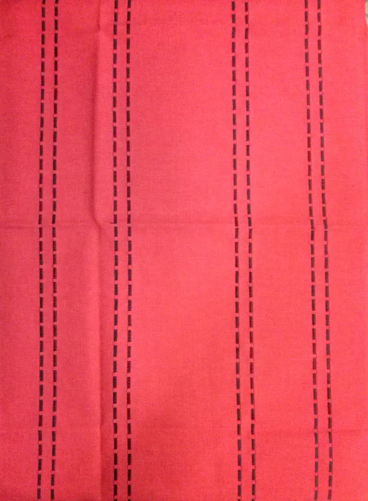 Obrus haftowany 55x120 Bruna czerwony z czarnym wzorkiem