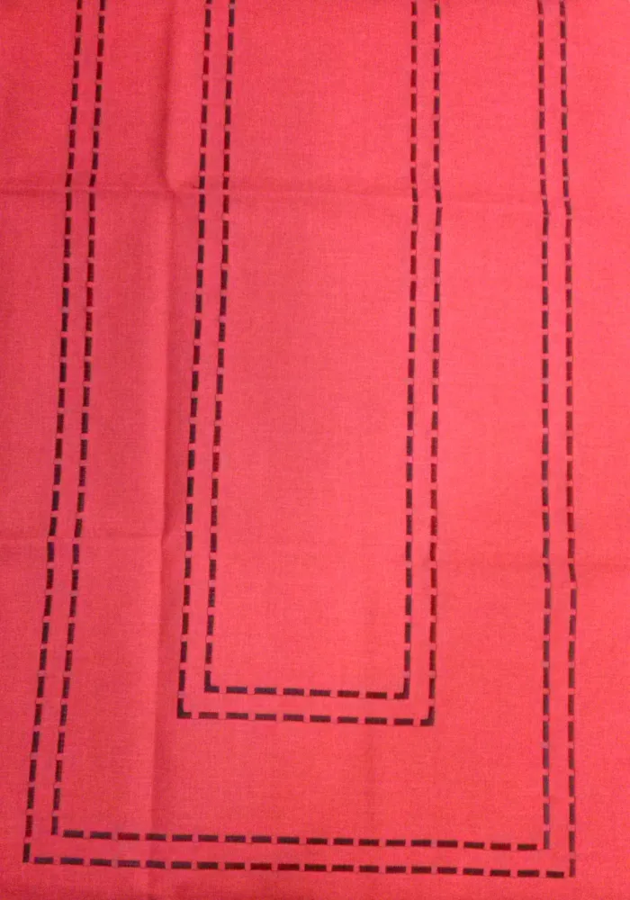 Obrus haftowany 55x120 Bruna czerwony z czarnym wzorkiem