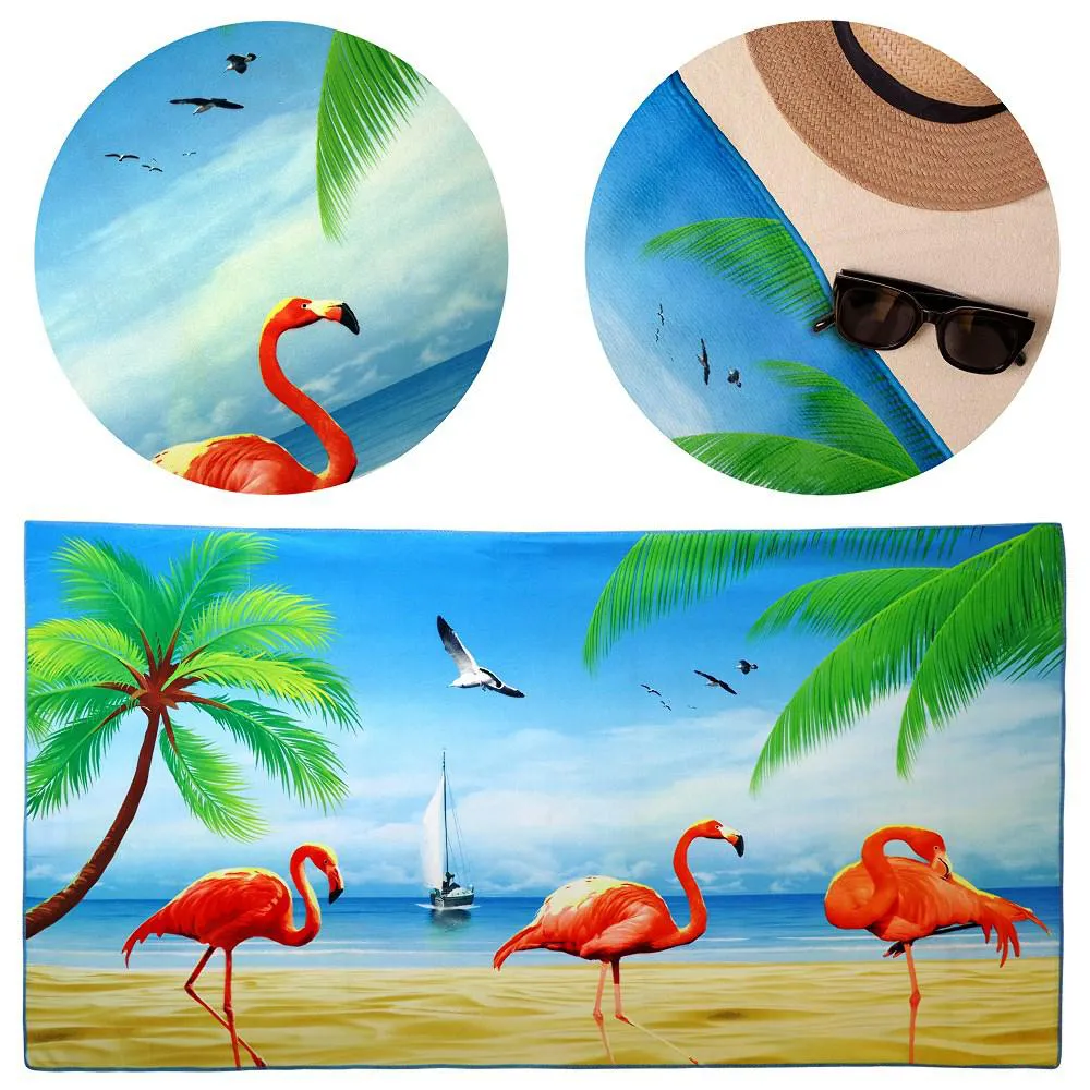 Ręcznik plażowy Summer Paradise 70x140  Flamingi