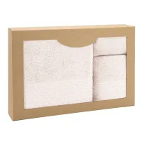 Komplet ręczników 3 szt Solano kremowy    w pudełku Darymex