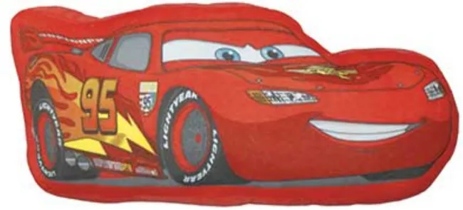 Poduszka kształtka Cars Auta 5133 McQueen Zygzak czerwona