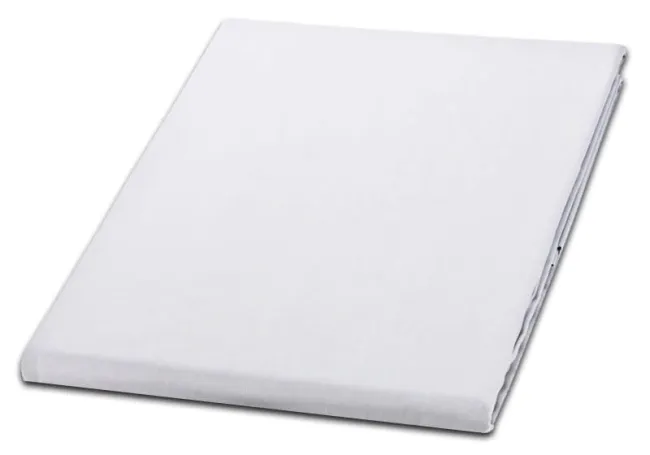 Prześcieradło bawełniane 180x200 białe S01 jednobarwne KARO