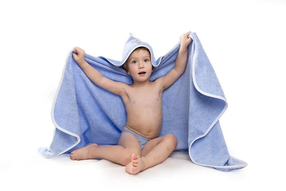Okrycie kąpielowe dziecięce 140x70 maxi junior 42 szare ręcznik z kapturkiem