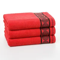 Ręcznik Rondo 50x90 K19 Czerwony Zwoltex