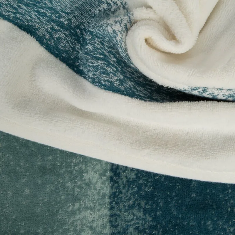 Komplet ręczników 2 szt Tris kremowy     niebieski zestaw upominkowy na prezent Eurofirany