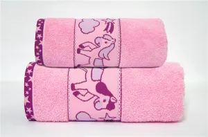 Ręcznik Kids 70x125 Pony różowy 450 g/m2  Greno