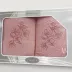 Komplet ręczników w pudełku 2 szt 50x90   70x140 Gift różowy pudrowy wzór 1 Frotex