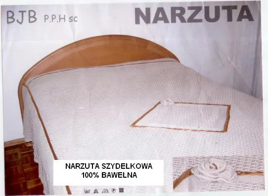 Narzuta szydełkowa 170x210 bawełna 100% w karo.waw.pl