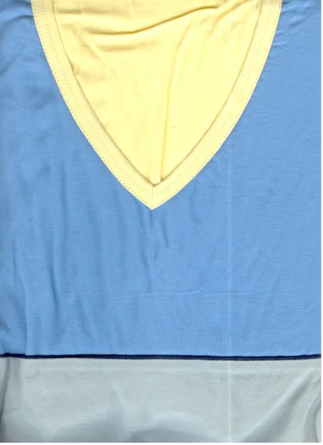 Piżama damska krótki rękaw 95  XL niebiesko żółto szara Luna