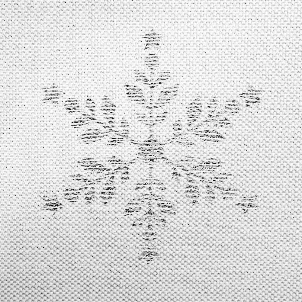 Obrus świąteczny 85x85 Stars śnieżynki biały srebrny Eurofirany