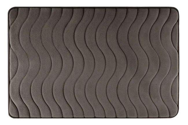 Dywanik łazienkowy 50x70 Wave brązowy jednobarwny Eurofirany
