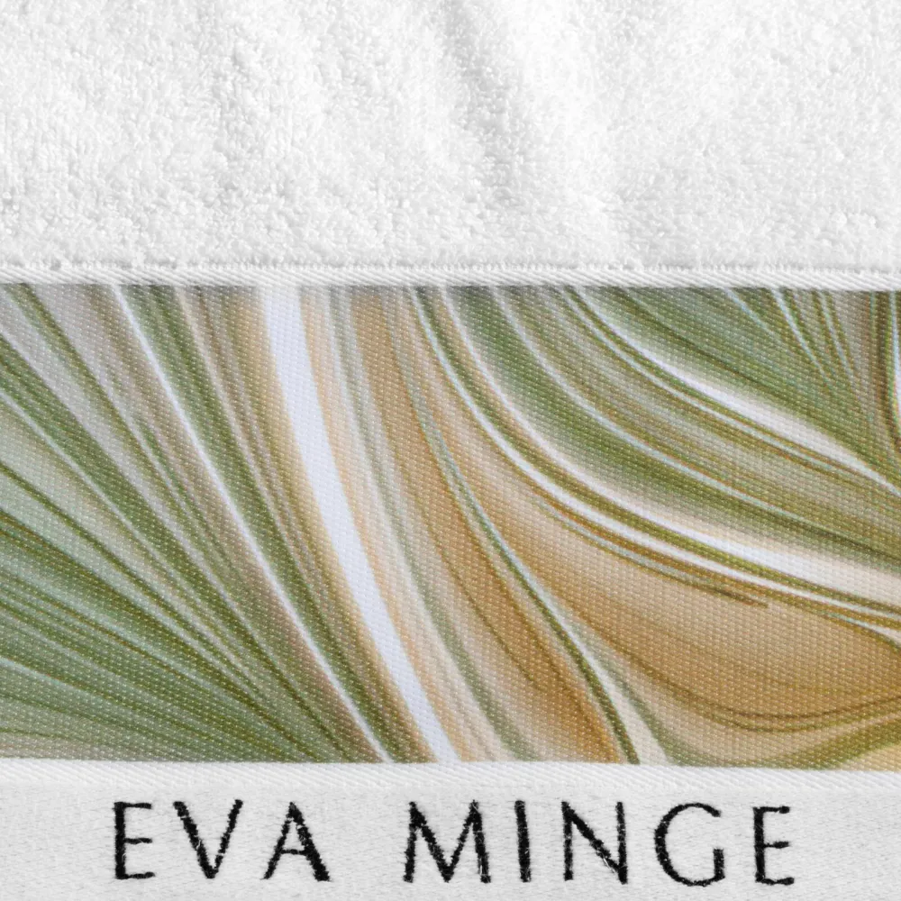 Ręcznik Sophia 50x90 biały zielony Ewa    Minge 485g/m2 Eurofirany
