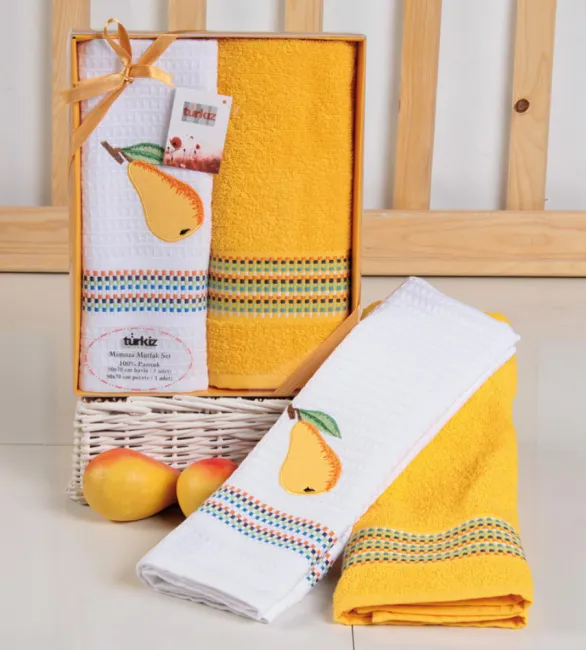 Komplet ręczników kuchennych 2 szt 50x70 Mimoza T30015-F żółty Darymex