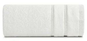 Ręcznik Glory 4 50x90 kremowy z welurową  bordiurą i błyszczącą nicią 500 g/m2 Eurofirany