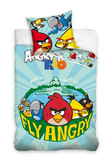 Pościel bawełniana 160x200 Angry Birds 5701 AB7002