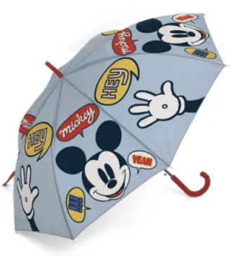 Parasolka dla dzieci Myszka Miki 5259 Mickey Mouse Hey błękitny czerwony parasol czerwona rączka