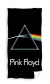 Ręcznik plażowy 70x140 Pink Floyd czarny bawełniany Summer