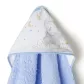 Okrycie kąpielowe 100x100 Słoń niebieski ręcznik z kapturkiem bawełniany frotte
