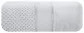 Ręcznik Jessi 90x150 srebrny 500g/m2 z fakturą wytłaczanej krateczki i welurową bordiurą frotte Eurofirany