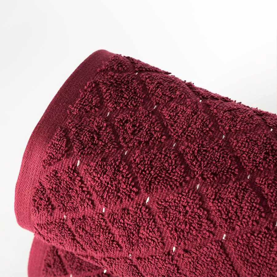OLIWIER Ręcznik, 70x140cm, kolor 009 ciemno czerwony; burgundowy R00001/RB0/009/070140/1