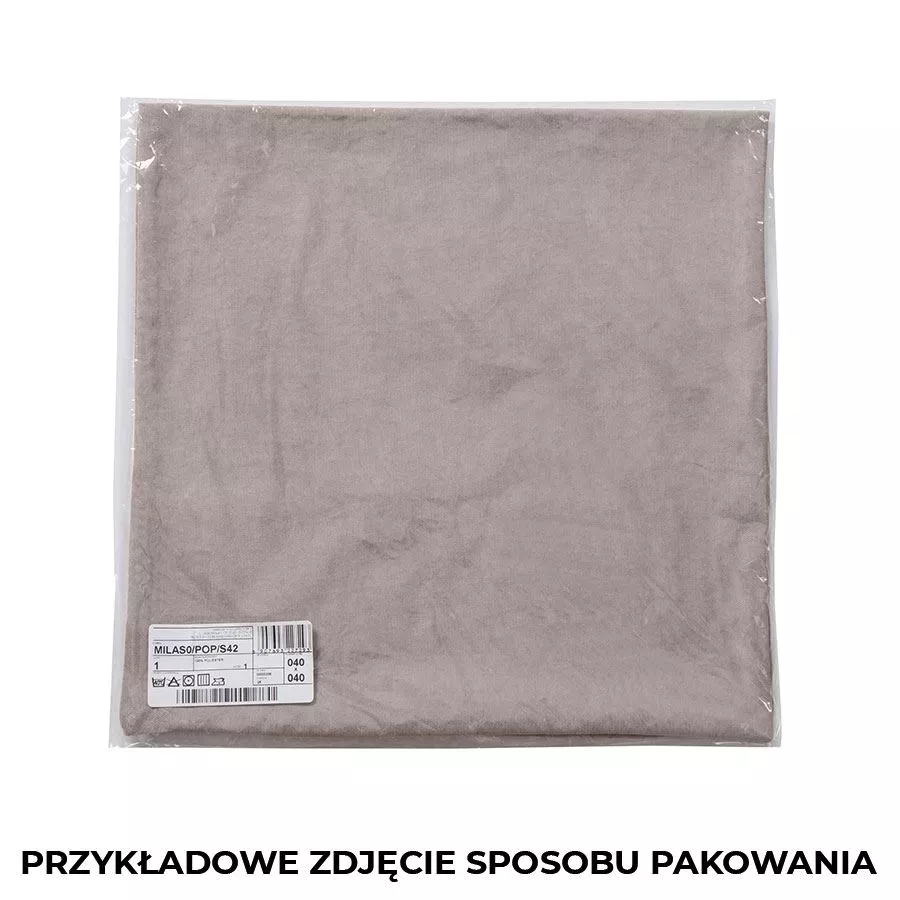 MILAS Poszewka dekoracyjna, 40x40cm, kolor 032 brązowo szary - szyta w Polsce MILAS0/POP/032/040040/1