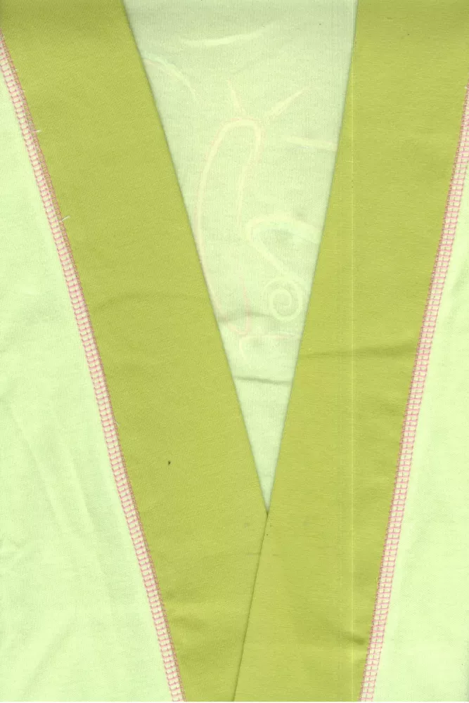 Szlafrok damski krótki Motyl 217 roziar S zielony Luna. Rzeczywisty kolor szlafroka