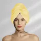 Turban do włosów Velur żółty kąpielowy ręcznik welurowy