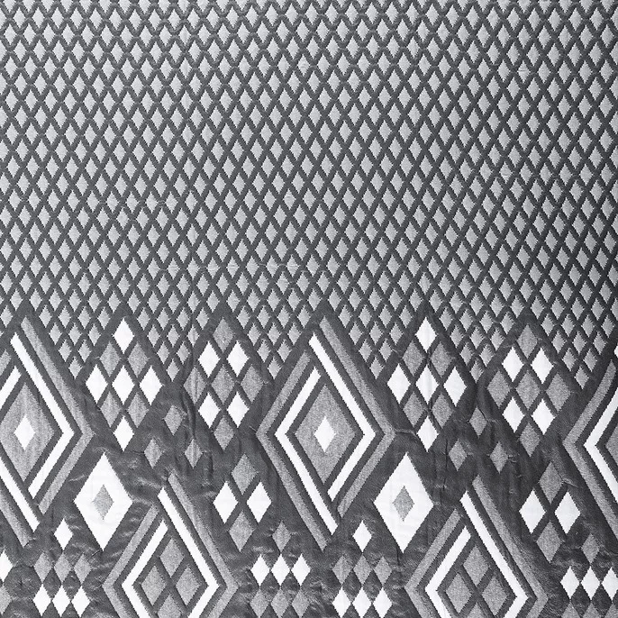 Narzuta na łóżko 220x240 Wiki biała stalowa mozaika dwustronna