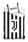 Pościel bawełniana 140x200 Juventus biała czarna z jedną poszewką 70x90 C24