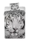 Pościel bawełniana 140x200 Wild Tygrys tygrys syberyjski biała czarna panterka 5673